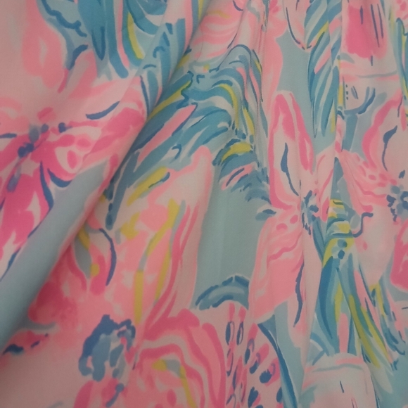 Lilly Pulitzer Maxi Dress Size 8 Taylee Blue Ibiza Gimme the Juice Blue/Pink - Picture 7 of 16